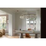 Nuura Nástenné svetlo Liila 1, Ø 14 cm, IP44, zlatá/opálová