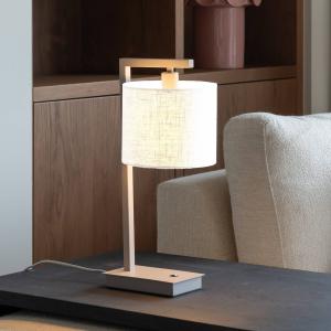 It`s about RoMi Stolová lampa Boston, biela/piesková farba