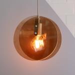 It`s about RoMi závesné svietidlo Toledo, jantárová farba, Ø 25 cm