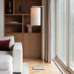 It`s about RoMi stojacia lampa Boston, Ø25cm, svetlošedá/piesková