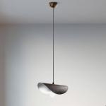 Závesné svietidlo Eger, 1-pl. antik hnedé, kov, E27