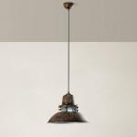 Závesné svietidlo Tibet, antik hnedá, Ø 34 cm, kov, E27