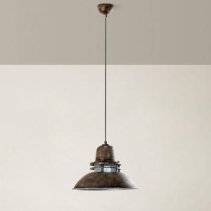 Závesné svietidlo Tibet, antik hnedá, Ø 34 cm, kov, E27