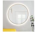Baltica Design - LED zrkadlo s podsvietením BRIGHT 15W/230V 4500K priemer 90 cm IP65 zlaté Bright 90 Golden neutral