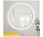 Baltica Design - LED zrkadlo s podsvietením BRIGHT 15W/230V 4500K priemer 90 cm IP65 zlaté Bright 90 Golden neutral