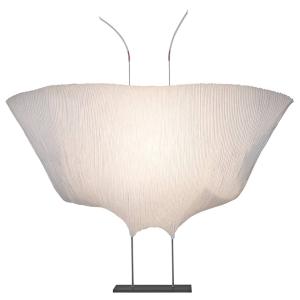 Ingo Maurer stolová LED lampa Samurai, biela, papier, stmievateľné.