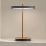 UMAGE LED akumulátorová stolná lampa Asteria Move antracitová/mosadz 31 cm