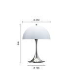 Louis Poulsen Akumulátorová lampa Panthella PORTABLE 250 chróm/modrá