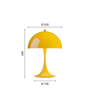 Louis Poulsen Akumulátorová lampa Panthella PORTABLE 250, žltá, IP44