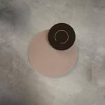 Knikerboker LED nástenné svetlo DoppioZero, ružová/hnedá, Ø 30 cm