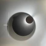 Knikerboker LED nástenné svetlo Pois, sivá, Ø 25 cm, stmievateľné