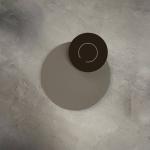 Knikerboker LED nástenné svetlo DoppioZero, krémová/hnedá, Ø 30 cm