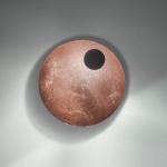 Knikerboker LED nástenné svetlo Pois, meď, Ø 25 cm, stmievateľné