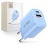 Tech-Protect adaptér 1x USB-A + 1x USB-C PD30W QC3.0 - Modrý