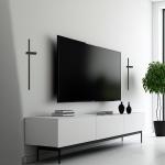 LED nástenné svetlo Vision, výška 60 cm, kov, čierne, 3 000 K