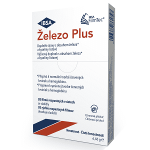 IBSA Železo plus orodispergovateľný film príchuť citrón 20 ks