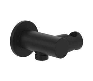 Villeroy & Boch TVC000462000K5 - Držiak sprchy s vývodom, matná čierna TVC000462000K5