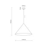 Závesné svietidlo Cono, 1-pl., Ø 50 cm, zelené, E27