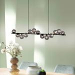 Schöner Wohnen závesné svietidlo Dubai, dymové sklo, 13-žiarovkové, G9