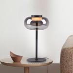 Schöner Wohnen stolová LED lampa Sia, čierna/dymovo sivá 3 000 K