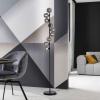 Schöner Wohnen stojacia lampa Dubai, dymové sklo, 9-pl., G9