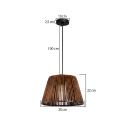 Závesné svietidlo Roya Conic, Ø 30 cm, tmavohnedé, papier