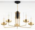 Jupiter 2088 - Luster na tyči RAMIREZ 5xE27/15W/230V zlatá/čierna 2088