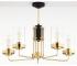 Jupiter 2088 - Luster na tyči RAMIREZ 5xE27/15W/230V zlatá/čierna 2088