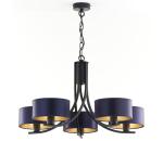 Jupiter 2101 - Luster na reťazi ARTHUR 5xE27/15W/230V modrá/čierna 2101