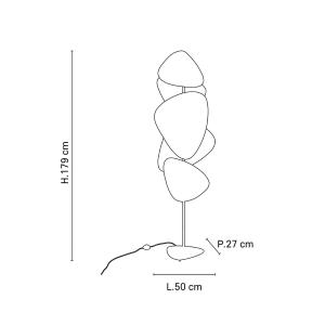 MARKET SET stojacia lampa Screen, papier, biela, 179 cm  vysoká