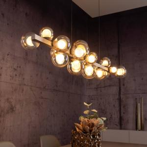 LED závesné svietidlo PURE E-Popup, bronzová, sklo, CCT, 18-flg.