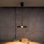 LED závesné svietidlo PURE E-Vitrum, platina, sklo/hliník, CCT