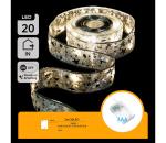 B.V.  - LED vianočná reťaz 20xLED/3xAA 2m teplá biela strieborná B103033XC