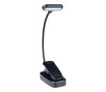 Grundig - Nabíjacia LED stolná lampa s klipom, 5 V, 400 mAh, čierna 8711252331164