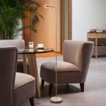 Vibia Pin 1660 LED stojacia lampa, 125 cm, krémová farba