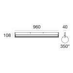 LED nástenné svetlo Tablet W1, šírka 96 cm, biele