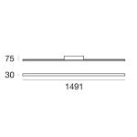LED nástenné svetlo Xilema W2 s nepriamym osvetlením