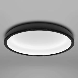 stropné LED svetlo Reflexio, Ø 46 cm, čierne