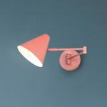 Nástenné svetlo Cosima, marhuľová farba, výška 54 cm, kov