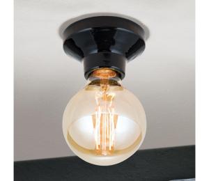 Orion - Stropné svietidlo FROST 1xE27/60W/230V čierne DL 7-679 schwarz/Kera