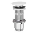Silfra - Umývadlová výpusť pr. 6,7 cm biela/lesklý chróm WA03451
