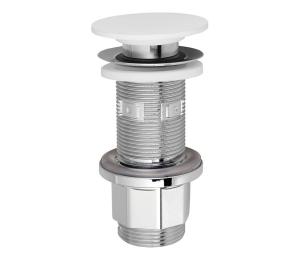 Silfra - Umývadlová výpusť pr. 6,7 cm biela/lesklý chróm WA03451