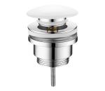 Sapho - Výpusť do umývadla Click-Clack, priemer 6,4 cm, keramika/lesklý chróm CV1002C