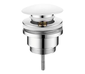 Sapho - Výpusť do umývadla Click-Clack, priemer 6,4 cm, keramika/lesklý chróm CV1002C