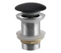 Sapho - Odtoková vpusť do umývadla Click-Clack BLOK, priemer 6,7 cm, marquin/matná čierna 2401-931
