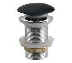 Sapho - Odtoková vpusť do umývadla Click-Clack BLOK, priemer 6,7 cm, marquin/matná čierna 2401-931