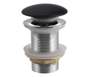 Sapho - Odtoková vpusť do umývadla Click-Clack BLOK, priemer 6,7 cm, marquin/matná čierna 2401-931
