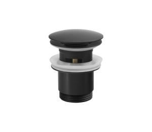 Sapho - Umývadlová výpusť Click-Clack, priemer 6,7 cm, matná čierna CV1007B