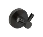 Sapho - Dvojitý nástenný háčik X-ROUND 5x5,5 cm čierny XR202B