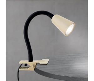 Orion - Flexibilná stolná lampa so svorkou DOTTY 1xGU10/10W/230V béžová/čierna LA 4-1232/1 khaki